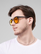 Очки солнечные для водителя «OneSun. Авиаторы», uv 400, линза 5×4.2 см, чёрный, жёлтый - Фото 5