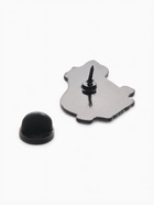 Значок «Капибара не волнуйся», оранжевый в чёрном металле - Фото 3