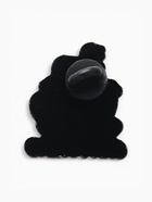 Значок «Капибара капучино», оранжево-синий в чёрном металле - Фото 2