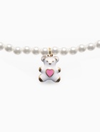 Бусы детские Выбражулька «Мишка», жемчуг, 40 см, белые в золоте - Фото 1