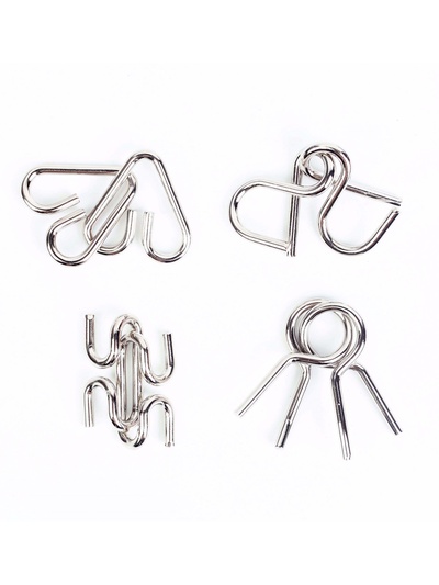 Уценка Металлические головоломки «Загадки Майкла Фарадея», набор 4 шт.