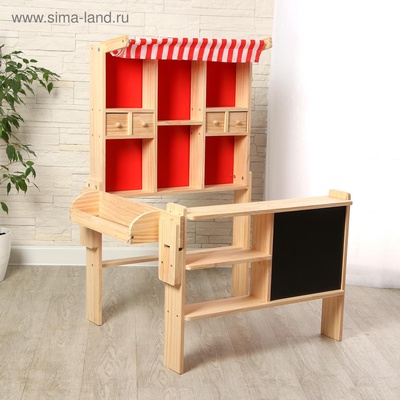 УЦЕНКА Игровой деревянный набор «Магазинчик» 73×60×102 см