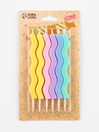 Свечи для торта «Волна», 6 шт., разноцветные - фото 115604914 Свечи для торта «Волна», 6 шт., разноцветные - фото 115604914