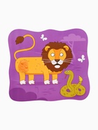 Макси - пазлы с тактильными вставками «Животные», 36 деталей, Синий трактор - Фото 7