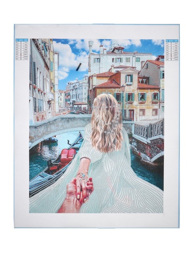 УЦЕНКА Алмазная вышивка форменными стразами "Романтика Венеции" 30*40 см