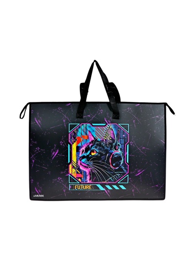 Папка А2, 650×470×100 мм, deVENTE «Cyber Cat», с ручками, пластиковая, молния сверху, внутренний карман