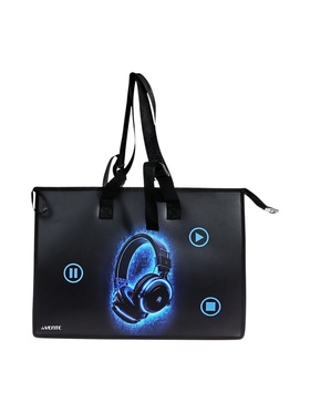 Папка А3 , 467х338х100 мм, deVENTE "Headphones", с ручками, пластиковая, молния сверху, внутренний карман