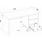 Стол письменный с тумбой «СПм-210», 1350×600×750 мм, белый - фото 114984878