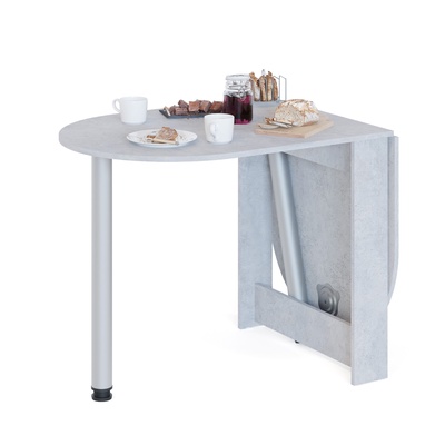 Стол раскладной кухонный «СЛ-17», 916(1574)х674×740 мм, бетон