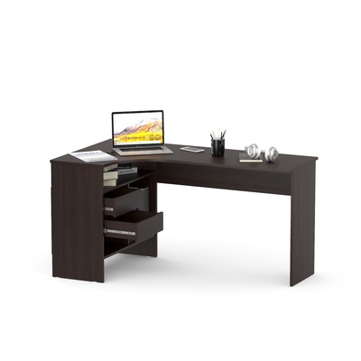 Стол письменный левый «СПм-25», 1450×810×740 мм, венге