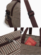 Сумка дорожная на молнии, 4 наружных кармана, держатель для чемодана, длинный ремень, бежевая, коричневая - Фото 2