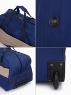 Сумка дорожная на 2 колёсах, отдел на молнии, наружный карман, синий/серый - Фото 2