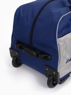 Сумка дорожная на 2 колёсах, отдел на молнии, наружный карман, синий/серый - Фото 4