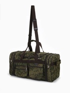 Сумка дорожная на молнии, с увеличением, 5 наружных карманов, длинный ремень, камуфляж, зелёная - Фото 1