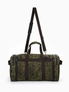 Сумка дорожная на молнии, с увеличением, 5 наружных карманов, длинный ремень, камуфляж, зелёная - Фото 2