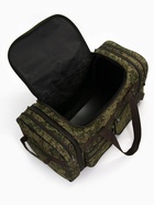 Сумка дорожная на молнии, с увеличением, 5 наружных карманов, длинный ремень, камуфляж, зелёная - Фото 4