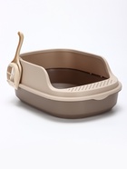 Лоток для кошек «Фур-Мур», 48×35.5 см, с высоким бортом, с совком, покрытие софт-тач, цвет капучино - Фото 2