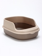 Лоток для кошек «Фур-Мур», 48×35.5 см, с высоким бортом, с совком, покрытие софт-тач, цвет капучино - Фото 3