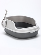 Лоток для кошек «Фур-Мур», 48×35.5 см, с высоким бортом, с совком, покрытие софт-тач, смоки - Фото 2