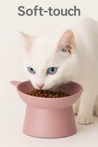 Миска для животных «КИСА», 200 мл, покрытие софт-тач, пластик, лавандовая - Фото 6