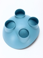 Миска для животных «БЕГЕМОТ», 300 мл, покрытие софт-тач, пластик, серо- голубой - Фото 5