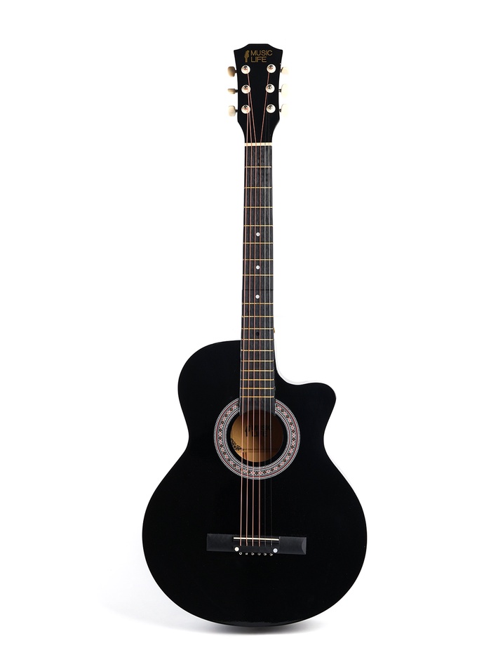 УЦЕНКА Гитара акустическая Music Life QD-H38Q-JP черная, 6-ти струнная, 97 см - Фото 1