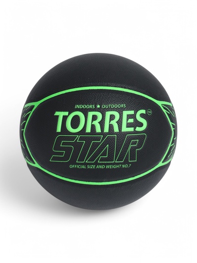 Мяч баскетбольный TORRES Star, B32317, р.7, ПУ-композит, нейлон.корд, бутиловая камера