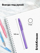 Ручка гелевая ErichKrause. R-301 Gel Stick Pastel, чёрный стержень, узел 0.5 мм - Фото 8