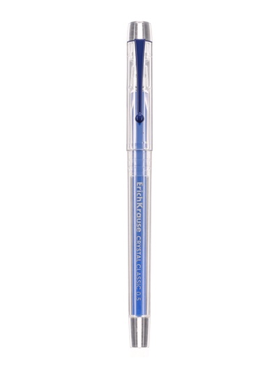 Ручка гелевая ErichKrause Crystal Stick Classic, 0.5 мм, премиум, синяя