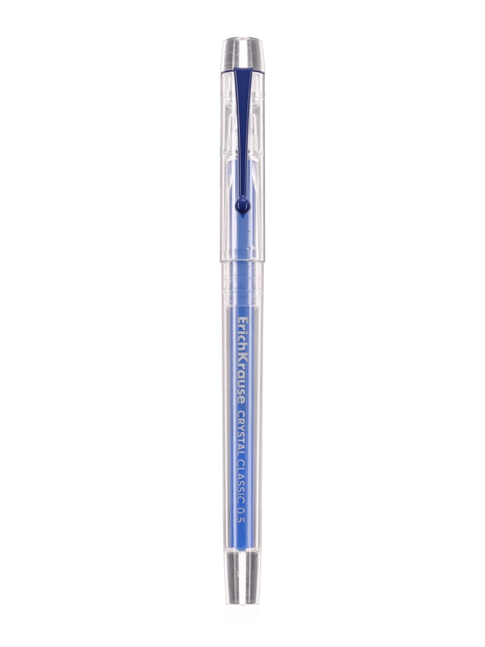 Ручка гелевая ErichKrause Crystal Stick Classic, 0.5 мм, премиум, синяя - Фото 1