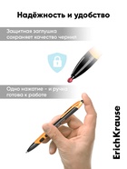 Ручка шариковая автоматическая, ErichKrause XR-30 Matic&Grip Accent, 0.7 мм, резиновый держатель, синяя - Фото 5