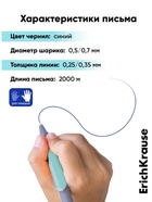 Ручка первоклассника шариковая, ErichKrause ErgoLine Stick&Grip Pastel, 0.5 мм, синяя 10879219 - фото 5028110
