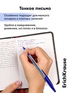 Ручка шариковая ErichKrause. Slender Stick Grey, Super Glide, синий стержень, узел 0.7 мм - Фото 2