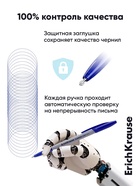 Ручка шариковая ErichKrause. Slender Stick Grey, Super Glide, синий стержень, узел 0.7 мм - Фото 6