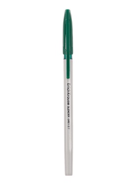 Ручка шариковая ErichKrause Slender Stick Grey, Super Glide, 0.7мм, зеленая 10879231