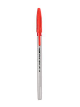 Ручка шариковая ErichKrause Slender Stick Grey, Super Glide, 0.7мм, красная 10879232