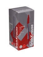 Ручка шариковая ErichKrause Slender Stick Grey, Super Glide, 0.7 мм, красная 10879232 - фото 4696208