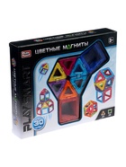 УЦЕНКА Конструктор магнитный «Цветные магниты», 30 деталей 10881996