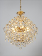 Люстра BayerLux «Жаклин», 8хЕ14, 40 Вт, золото, 53×53×120 см - фото 38108733