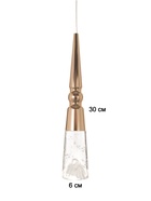 Светильник BayerLux «Нелла», LED, 5 Вт, 3000К, золото, 5.7×5.7×30-180 см - фото 38108839