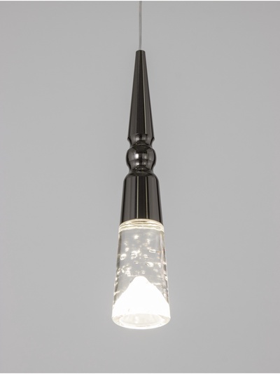 Светильник BayerLux «Нелла», LED, 5 Вт, 4000К, чёрный хром, 5.7×5.7×30-180 см