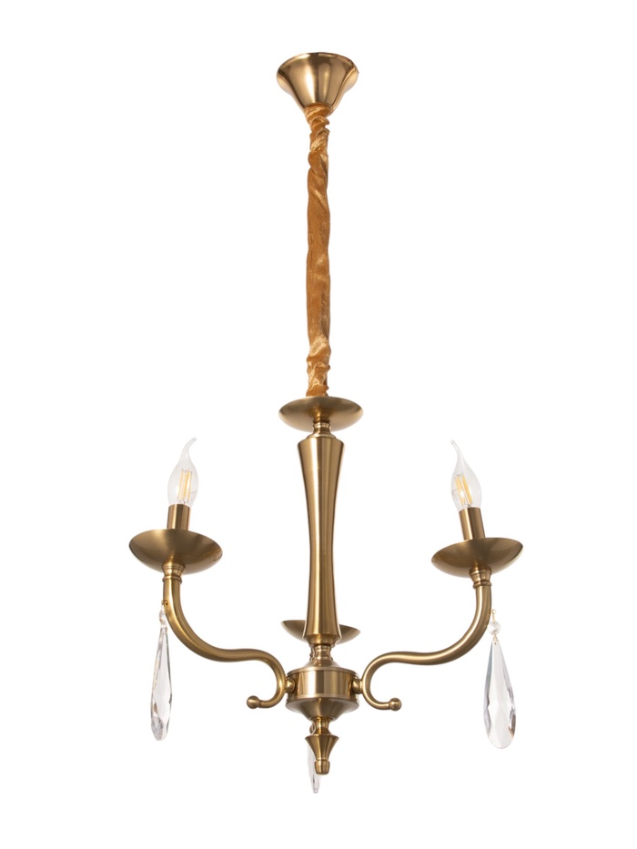 Люстра BayerLux «Бешо», 3×40 Вт, Е14, бронза, 50×50×45(+50) см - Фото 1