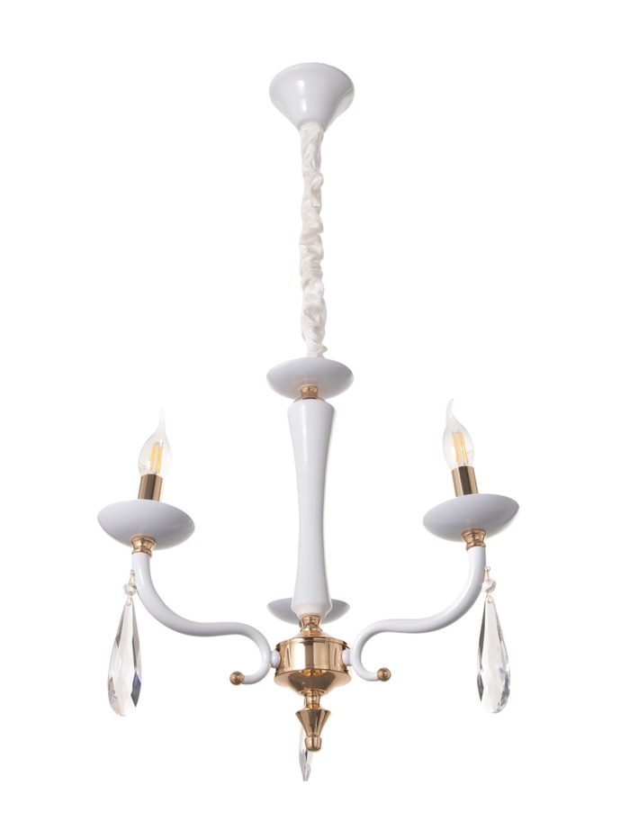 Люстра BayerLux «Бешо», 3×40 Вт, Е14, белый, 50×50×45(+50) см - Фото 1