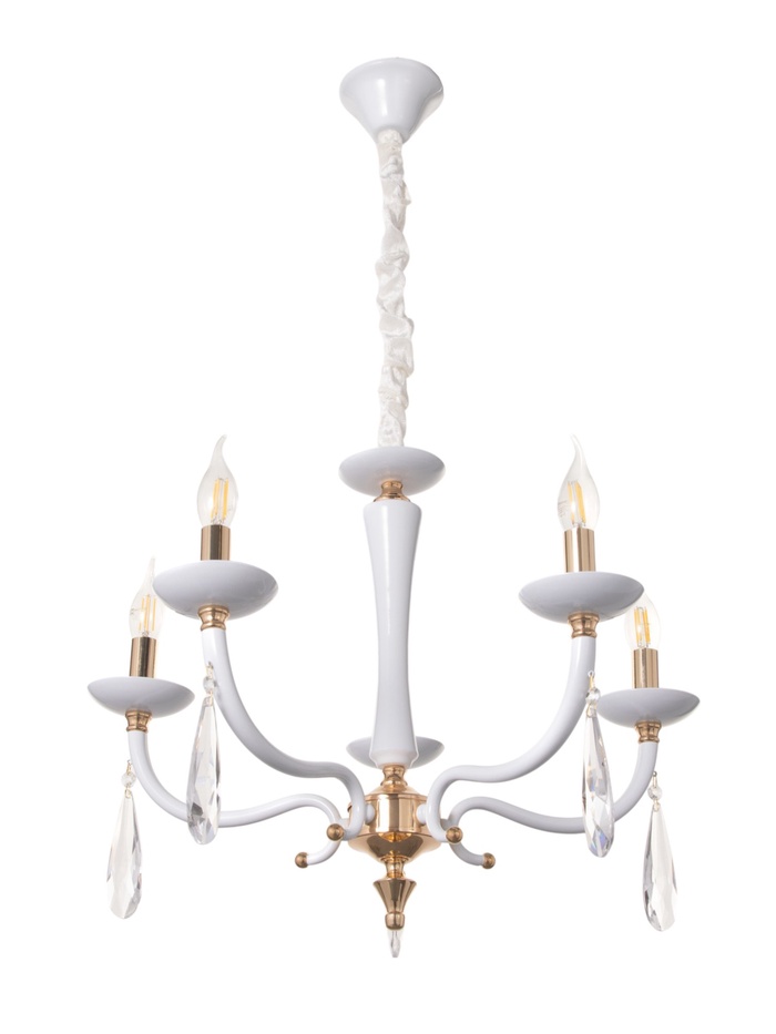 Люстра BayerLux «Бешо», 5×40 Вт, Е14, белый, 60×60×45(+50) см - Фото 1