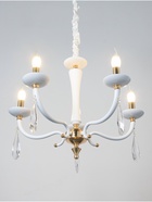 Люстра BayerLux «Бешо», 5×40 Вт, Е14, белый, 60×60×45(+50) см - фото 38108890