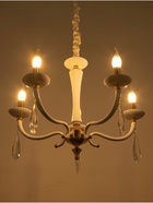 Люстра BayerLux «Бешо», 5×40 Вт, Е14, белый, 60×60×45(+50) см - фото 38108891