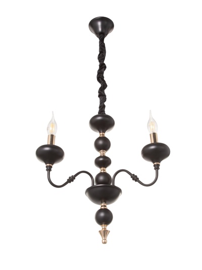 Люстра BayerLux «Лиза», 3×40, Е14, чёрный, 50×50×49(+50) см