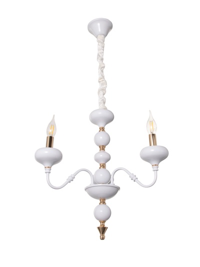 Люстра BayerLux «Лиза», 3×40, Е14, белый, 50×50×49(+50) см