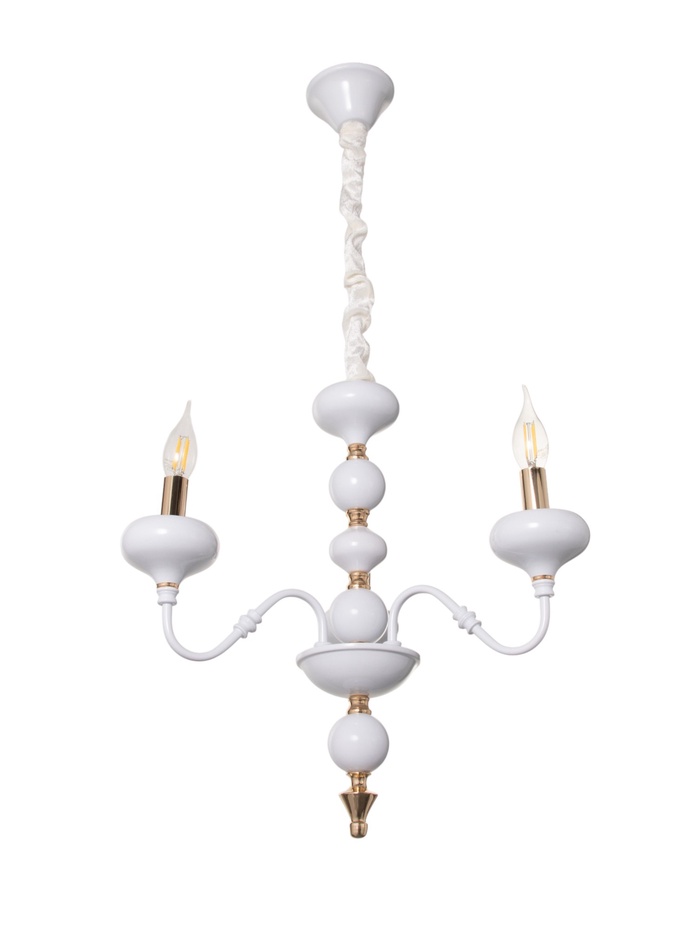 Люстра BayerLux «Лиза», 3×40, Е14, белый, 50×50×49(+50) см - Фото 1