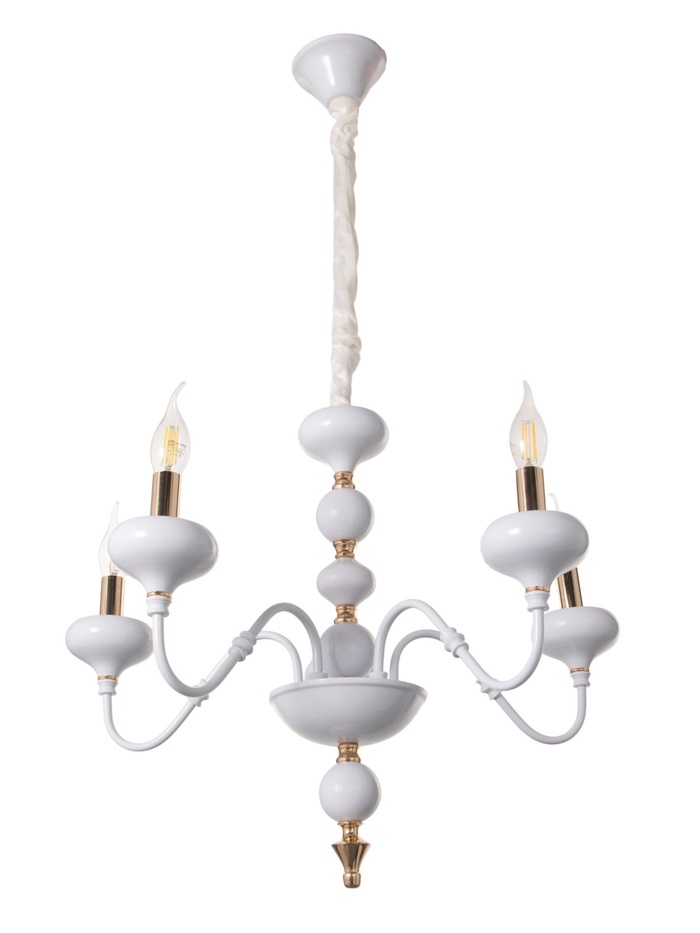 Люстра BayerLux «Лиза», 5×40, Е14, белый, 50×50×53(+50) см - Фото 1